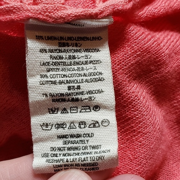 Free People Pink Lace Accent Blouse - Picture 5 of 6